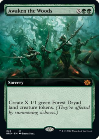 (344) Magic The Gathering The Brothers' War: Extras Single: Awaken the Woods Holo Mythic