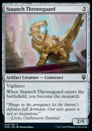 (344/361) Magic The Gathering Commander Legends Single: Staunch Throneguard  Common