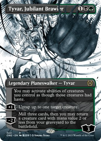 (344) Magic The Gathering Phyrexia: All Will Be One: Extras Single: Tyvar, Jubilant Brawler (V.1)  Rare