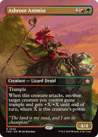 (345) Magic The Gathering Magic: The Gathering Foundations: Extras Single: Ashroot Animist (V.1)  Rare