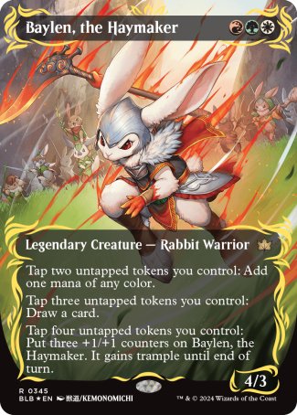 (345) Magic The Gathering Bloomburrow: Extras Single: Baylen, the Haymaker  Rare