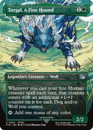 (345) Magic The Gathering Magic: The Gathering - FINAL FANTASY: Extras Single: Torgal, A Fine Hound (V.1) Holo Uncommon