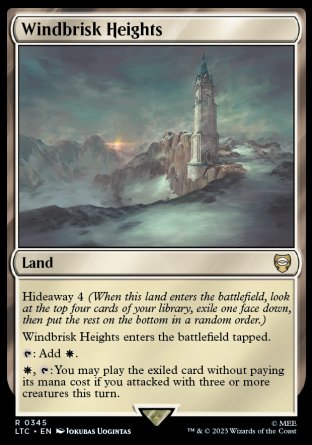 (345) Magic The Gathering Commander: The Lord of the Rings: Tales of Middle-earth Single: Windbrisk Heights  Rare