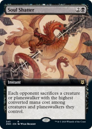(345) Magic The Gathering Zendikar Rising: Extras Single: Soul Shatter  Rare