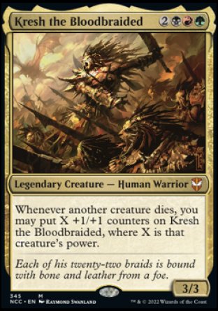 (345) Magic The Gathering Commander: Streets of New Capenna Single: Kresh the Bloodbraided  Mythic