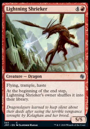 (345) Magic The Gathering Jumpstart Single: Lightning Shrieker  Common