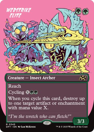 (345) Magic The Gathering Aetherdrift: Extras Single: Webstrike Elite  Rare