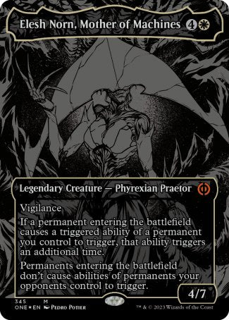 (345) Magic The Gathering Phyrexia: All Will Be One: Extras Single: Elesh Norn, Mother of Machines (V.2) Holo Mythic