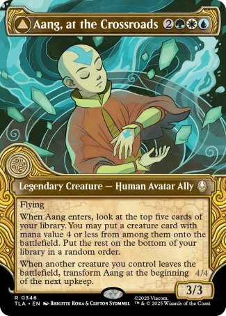(346) Magic The Gathering Magic: The Gathering | Avatar: The Last Airbender: Extras Single: Aang, at the Crossroads // Aang, Destined Savior (V.2) Holo Rare