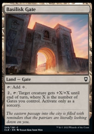 (346) Magic The Gathering Commander Legends: Battle for Baldur's Gate Single: Basilisk Gate Holo Common