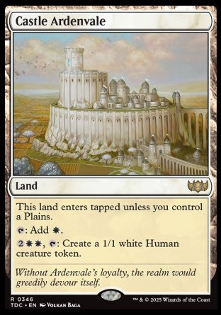 (346) Magic The Gathering Commander: Tarkir: Dragonstorm Single: Castle Ardenvale  Rare
