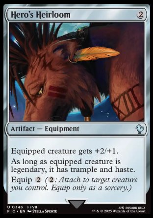 (346) Magic The Gathering Commander: Magic: The Gathering - FINAL FANTASY: Collector's Edition Single: Hero's Heirloom Holo Uncommon