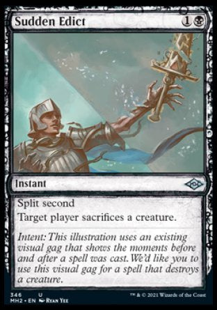 (346) Magic The Gathering Modern Horizons 2: Extras Single: Sudden Edict  Uncommon