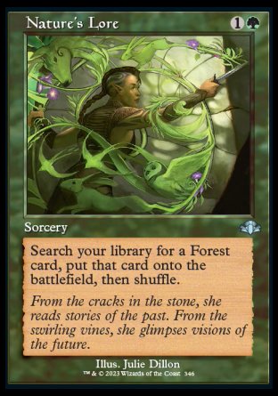 (346) Magic The Gathering Dominaria Remastered: Extras Single: Nature's Lore Holo Uncommon