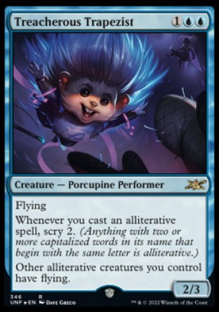(346) Magic The Gathering Unfinity: Extras Single: Treacherous Trapezist Holo Rare
