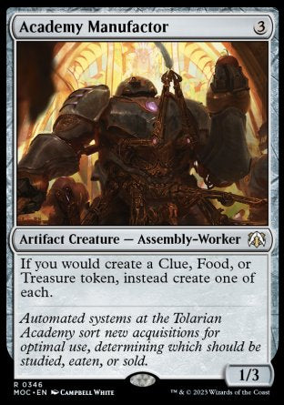 (346) Magic The Gathering Commander: March of the Machine Single: Academy Manufactor  Rare
