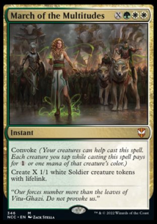 (346) Magic The Gathering Commander: Streets of New Capenna Single: March of the Multitudes  Mythic