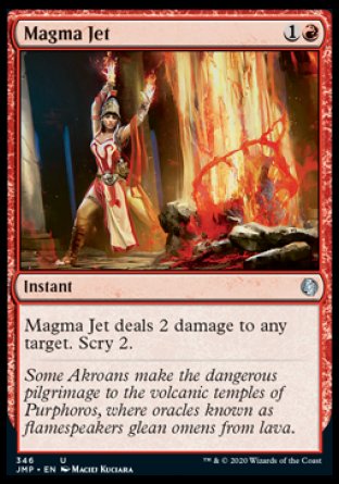 (346) Magic The Gathering Jumpstart Single: Magma Jet  Uncommon