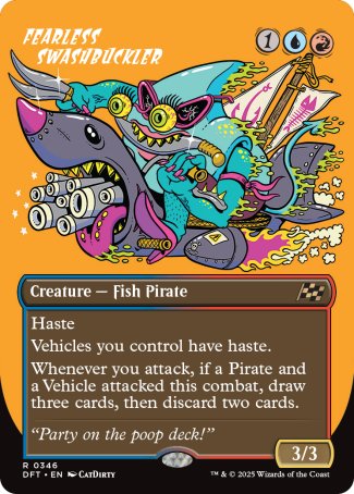 (346) Magic The Gathering Aetherdrift: Extras Single: Fearless Swashbuckler  Rare