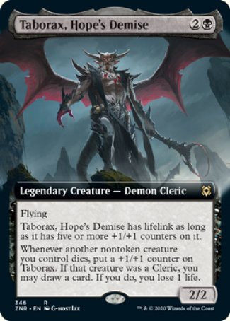 (346) Magic The Gathering Zendikar Rising: Extras Single: Taborax, Hope's Demise Holo Rare