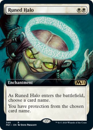 (346) Magic The Gathering Core 2021: Extras Single: Runed Halo  Rare