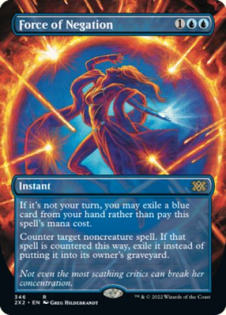 (346) Magic The Gathering Double Masters 2022: Extras Single: Force of Negation (V.1) Holo Rare
