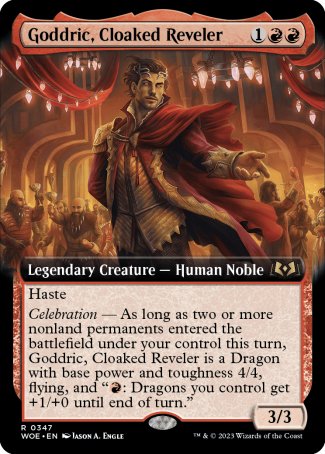 (347) Magic The Gathering Wilds of Eldraine: Extras Single: Goddric, Cloaked Reveler Holo Rare