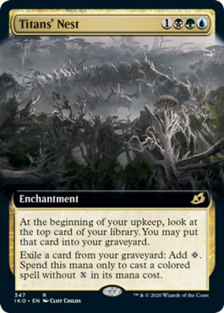 (347) Magic The Gathering Ikoria: Lair of Behemoths: Extras Single: Titans' Nest Holo Rare