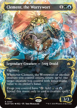 (347) Magic The Gathering Bloomburrow: Extras Single: Clement, the Worrywort (V.2)  Rare