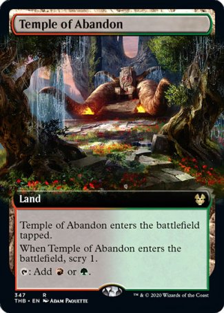 (347) Magic The Gathering Theros Beyond Death: Extras Single: Temple of Abandon Holo Rare