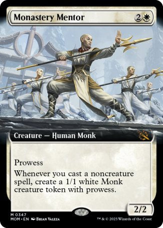(347) Magic The Gathering March of the Machine: Extras Single: Monastery Mentor  Mythic