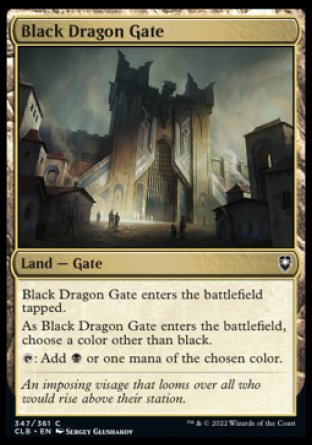 (347) Magic The Gathering Commander Legends: Battle for Baldur's Gate Single: Black Dragon Gate  Common