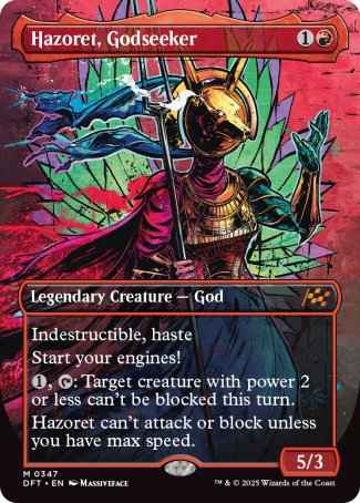 (347) Magic The Gathering Aetherdrift: Extras Single: Hazoret, Godseeker  Mythic