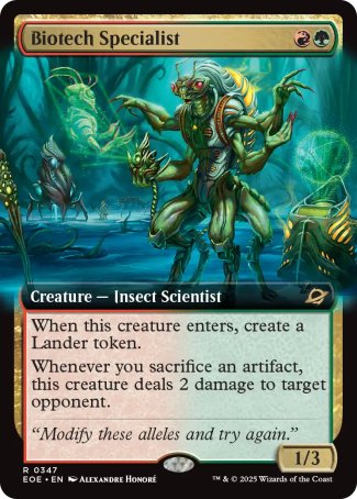 (347) Magic The Gathering Edge of Eternities: Extras Single: Biotech Specialist  Rare