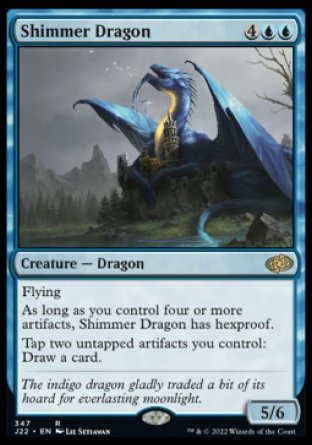 (347) Magic The Gathering Jumpstart 2022 Single: Shimmer Dragon  Rare