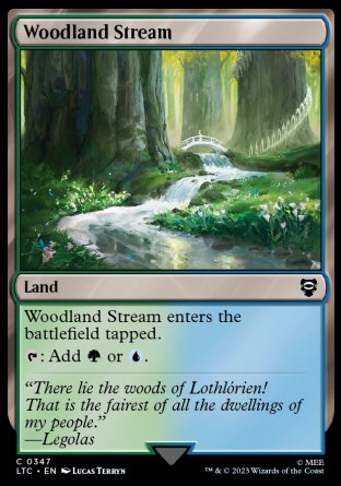 (347) Magic The Gathering Commander: The Lord of the Rings: Tales of Middle-earth Single: Woodland Stream  Common