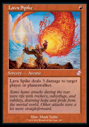 (347) Magic The Gathering Time Spiral Remastered: Extras Single: Lava Spike Holo Time Shifted