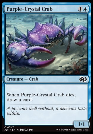 (347) Magic The Gathering Foundations Jumpstart Single: Purple-Crystal Crab  Common