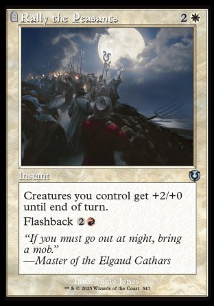 (347) Magic The Gathering Innistrad Remastered: Extras Single: Rally the Peasants Holo Uncommon