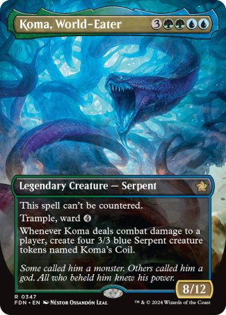 (347) Magic The Gathering Magic: The Gathering Foundations: Extras Single: Koma, World-Eater (V.1) Holo Rare