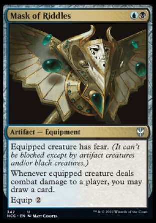 (347) Magic The Gathering Commander: Streets of New Capenna Single: Mask of Riddles  Uncommon
