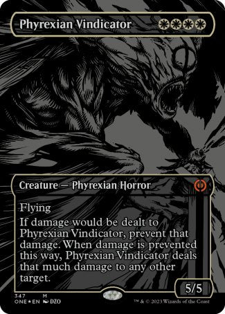(347) Magic The Gathering Phyrexia: All Will Be One: Extras Single: Phyrexian Vindicator (V.2)  Mythic
