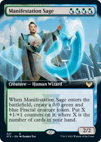 (347) Magic The Gathering Strixhaven: School of Mages: Extras Single: Manifestation Sage Holo Rare