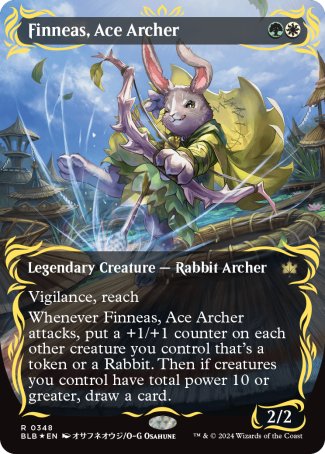 (348) Magic The Gathering Bloomburrow: Extras Single: Finneas, Ace Archer (V.2) Holo Rare