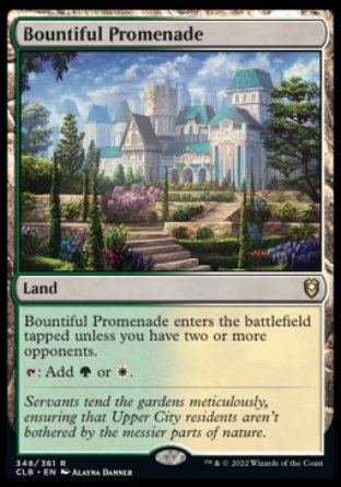 (348) Magic The Gathering Commander Legends: Battle for Baldur's Gate Single: Bountiful Promenade Holo Rare
