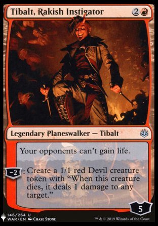 (146) Magic The Gathering The List Single: Tibalt, Rakish Instigator  Uncommon
