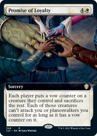 (348) Magic The Gathering Commander: Strixhaven: Extras Single: Promise of Loyalty  Rare
