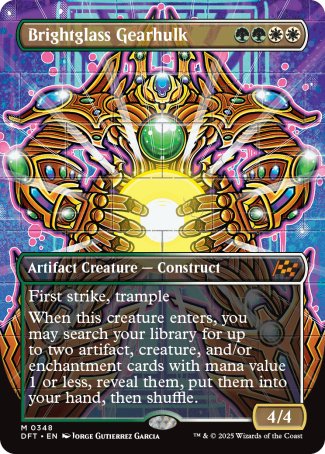 (348) Magic The Gathering Aetherdrift: Extras Single: Brightglass Gearhulk  Mythic