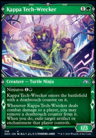 (348) Magic The Gathering Kamigawa: Neon Dynasty: Extras Single: Kappa Tech-Wrecker  Uncommon