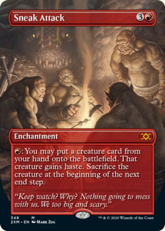 (348) Magic The Gathering Double Masters: Extras Single: Sneak Attack Holo Mythic